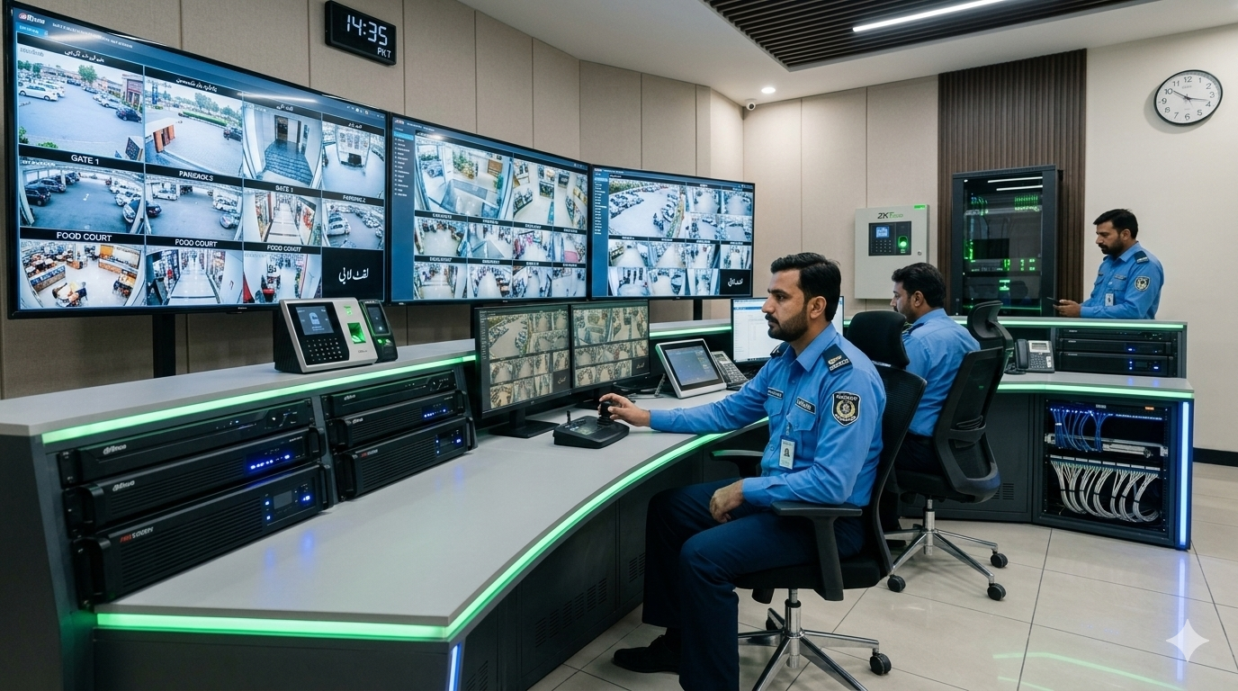 CCTV & Access Control System in Pakistani Commercial Plaza